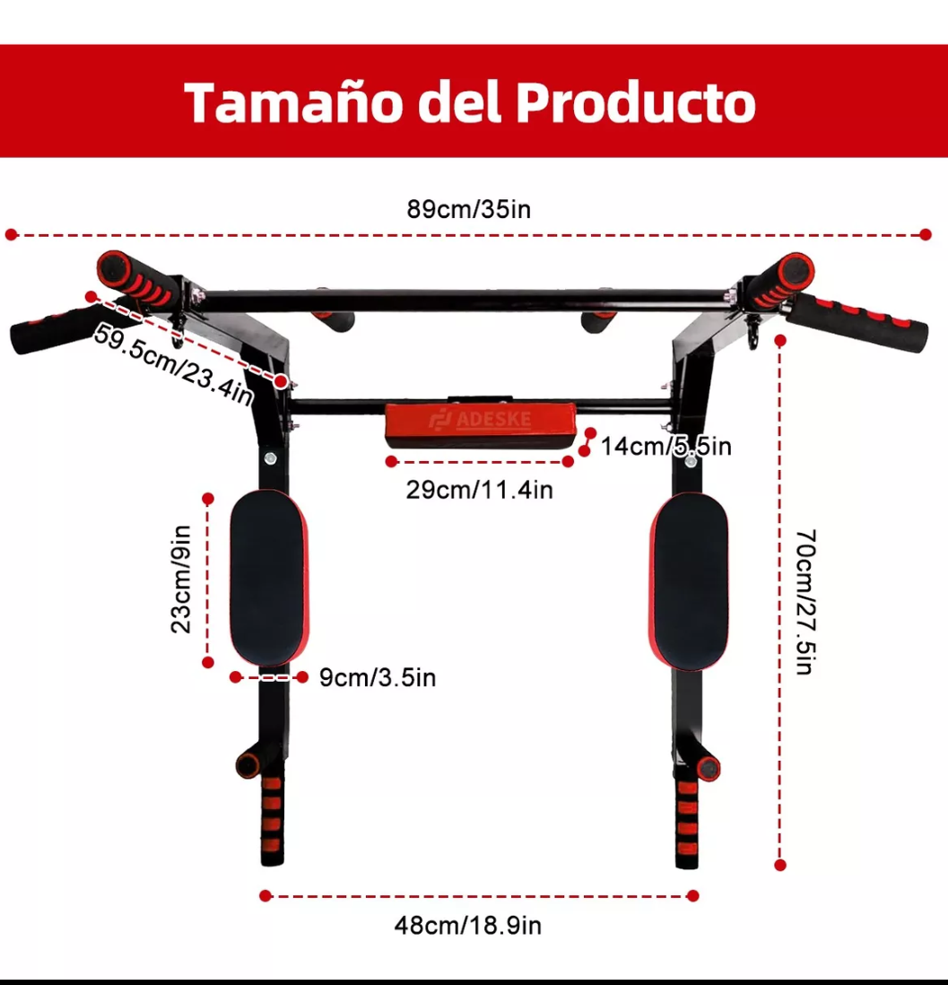 Barra 8 en 1 multifuncional ejercicio gym