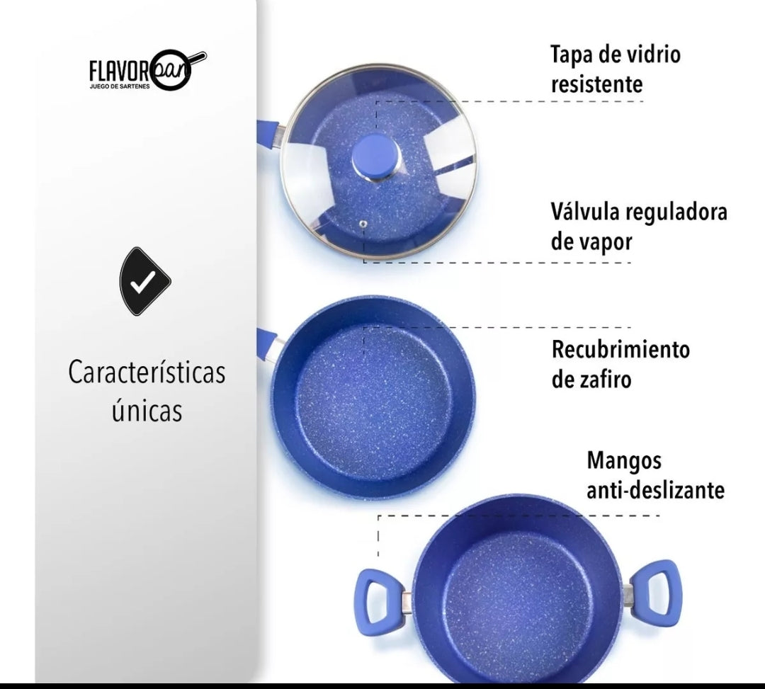 Juego de Sartenes Stone Antiadherente