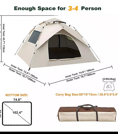 Casa de acampar para 3-4 personas