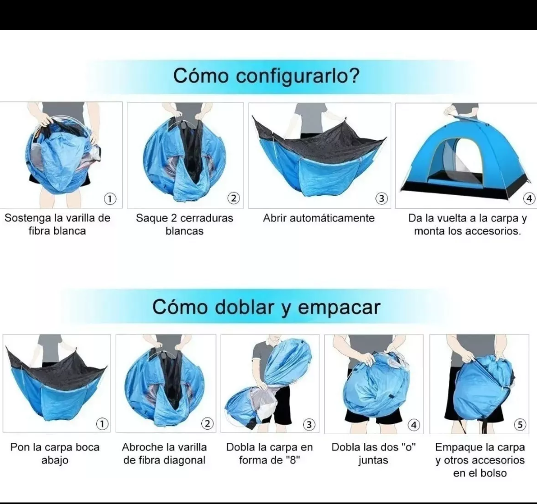 Casa de acampar 2x2m