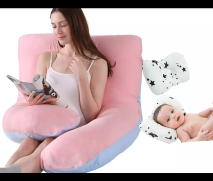 Almohada para embarazo y lactancia jumbo + regalo microgel