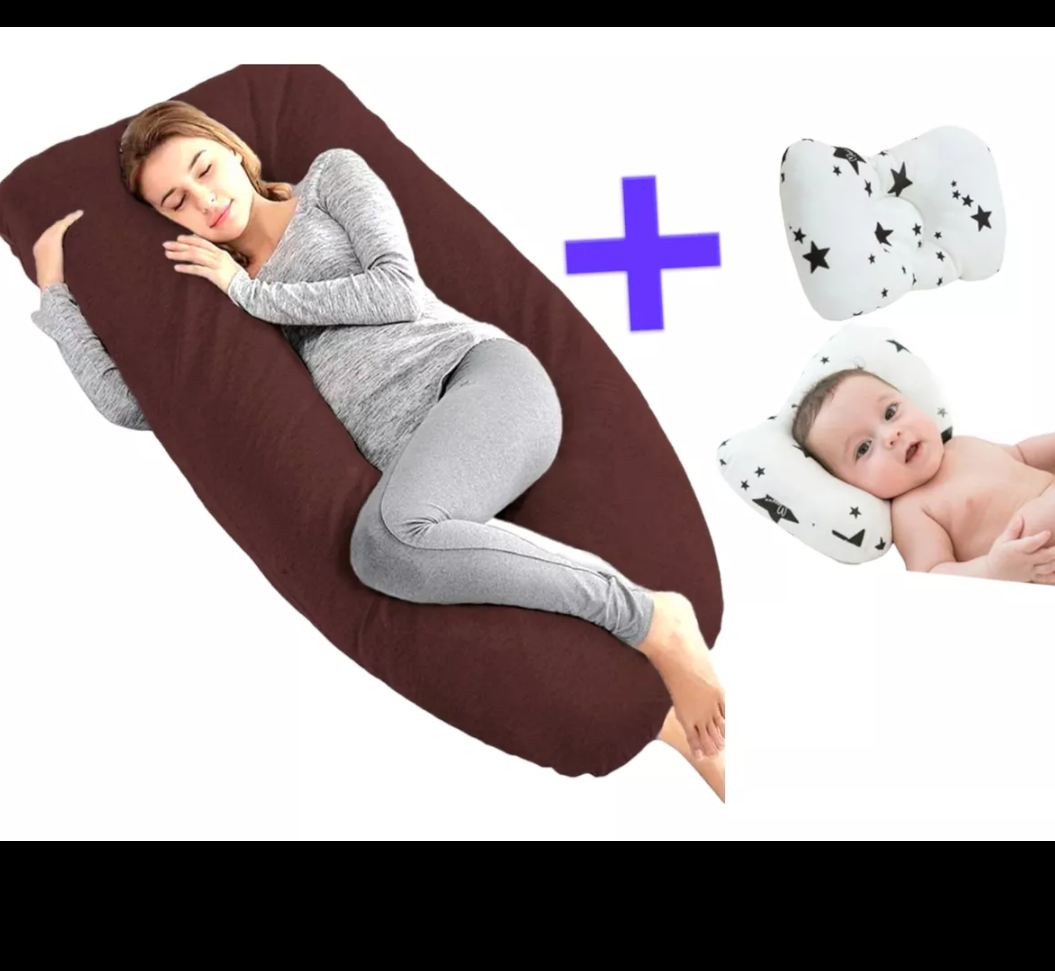 Almohada para embarazo y lactancia jumbo + regalo microgel
