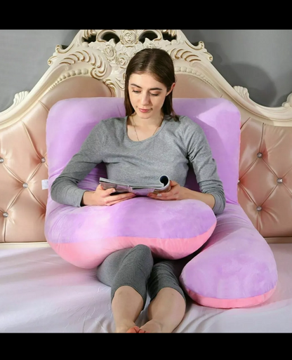 Almohada para embarazo y lactancia jumbo + regalo microgel
