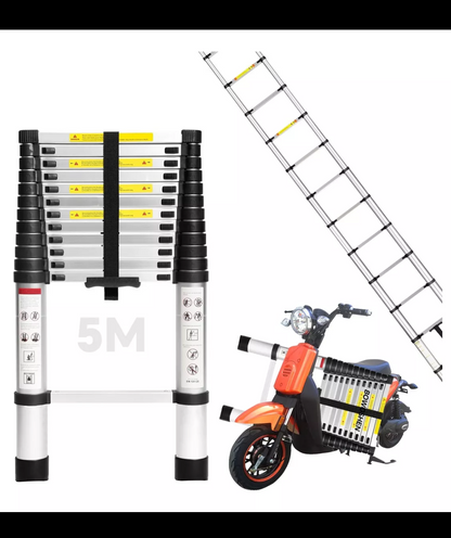 Escalera telescopica 5m de aluminio