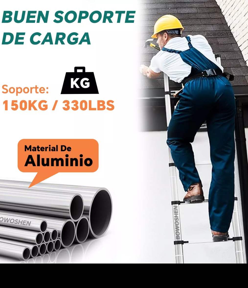 Escalera telescopica 5m de aluminio