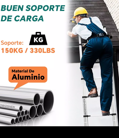 Escalera telescopica 5m de aluminio