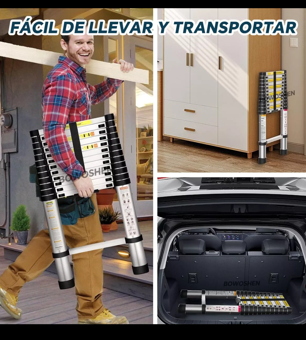 Escalera telescopica 5m de aluminio