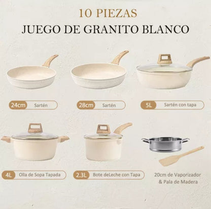 Batería de Cocina 10 pz Vanow Sophia