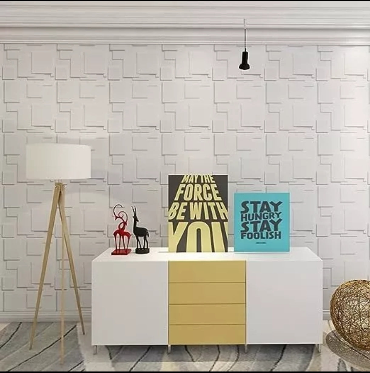 16 PANELES DECORATIVOS PVC 50X50CM