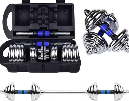 Kit de mancuernas ajustables a barra recta 20 kg