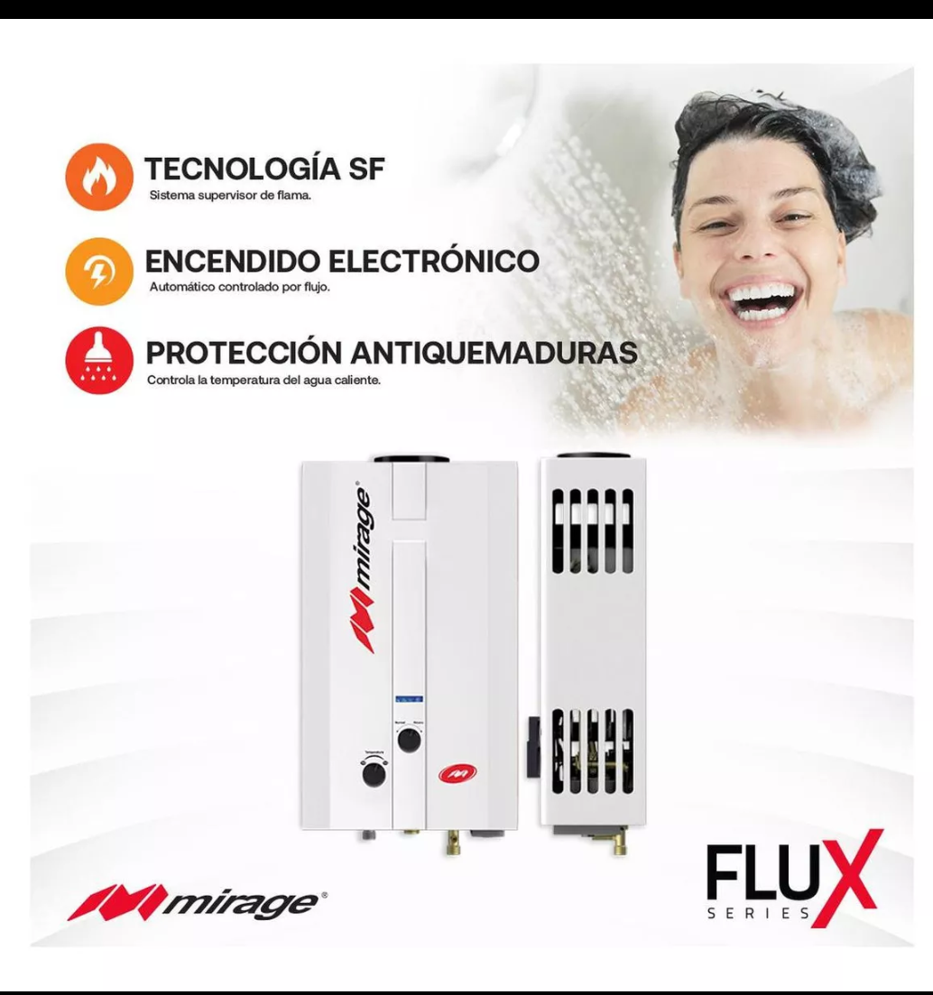 Boiler De Paso Mirage Flux 6 Litros Por Minuto