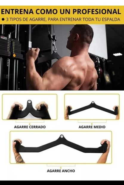 Kit de 5 agarres para trabajar espalda en poleas