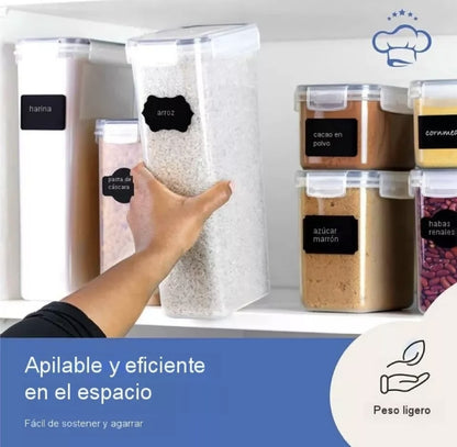 42 recipientes herméticos