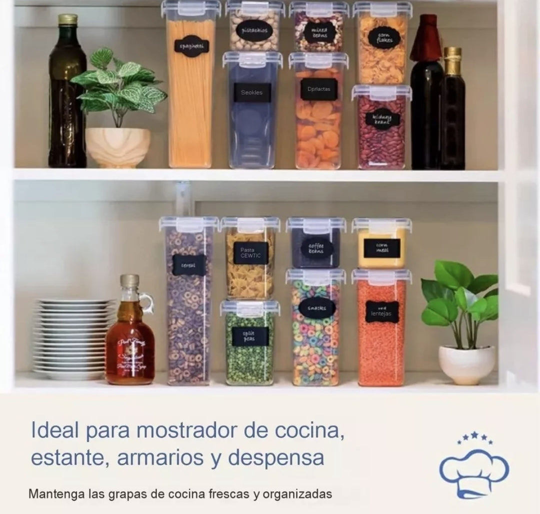 42 recipientes herméticos