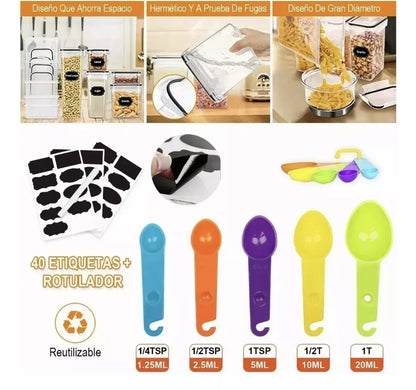 42 recipientes herméticos