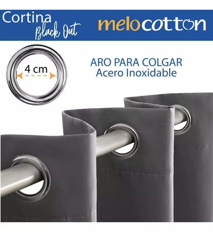Cortinas Blackout 275cm de ancho por 215cm de largo en 2 paneles
