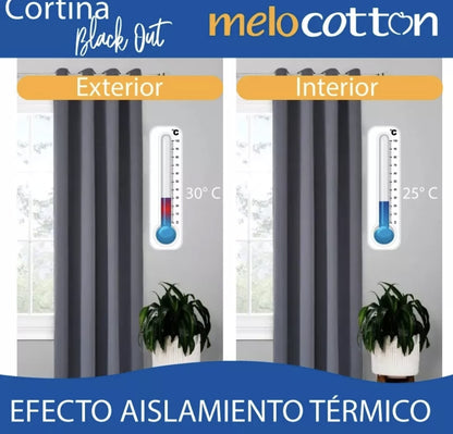 Cortinas Blackout 275cm de ancho por 215cm de largo en 2 paneles