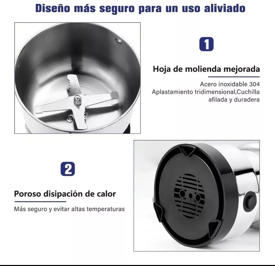 Molino Pulverizador Eléctrico Granos Cafe Hierbas Especias