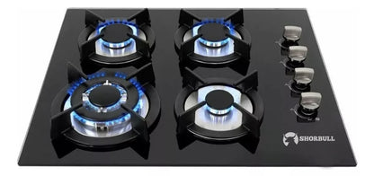 Parrilla Shorbull VIDRIO 4Q negra 120V Gas
