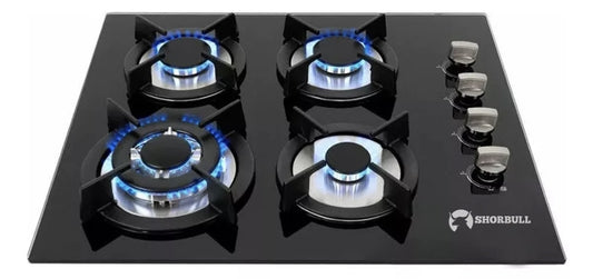 Parrilla Shorbull VIDRIO 4Q negra 120V Gas