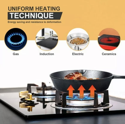 4 piezas sartenes de hierro fundido