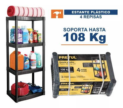 Estante Plástico de 4 repisas