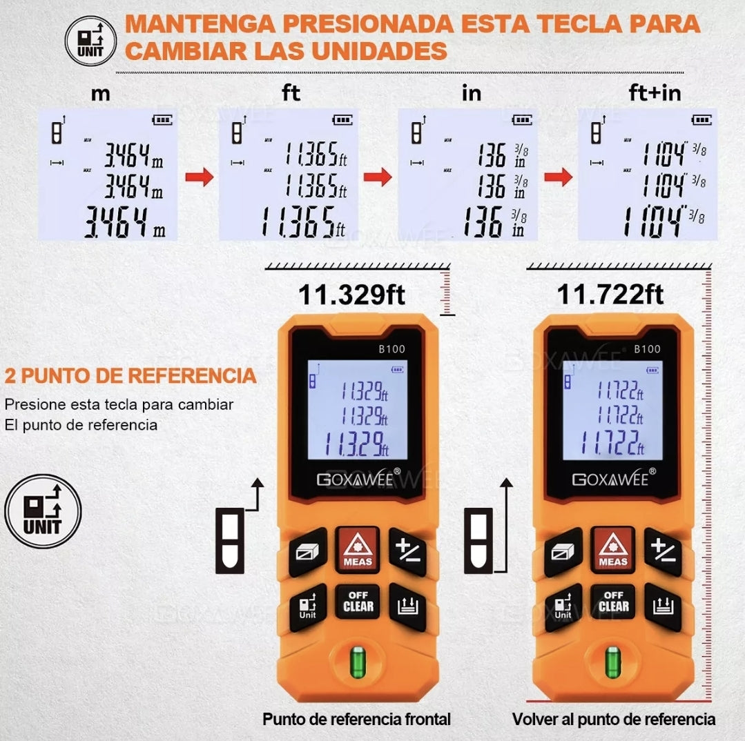Medidor láser de distancia Telémetro