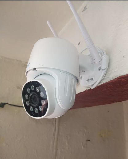 Cámara de seguridad para exteriores WiFi HD 1080p con alarma