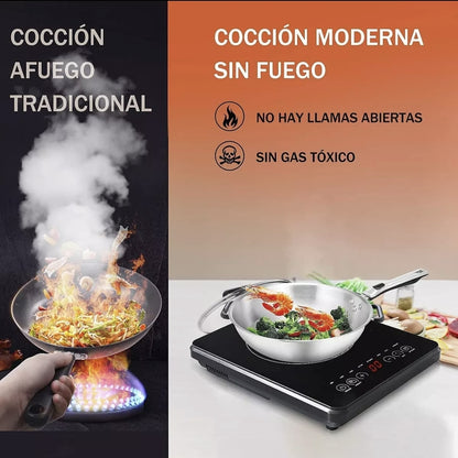 Parrilla de inducción eléctrica 1 quemador 1200w