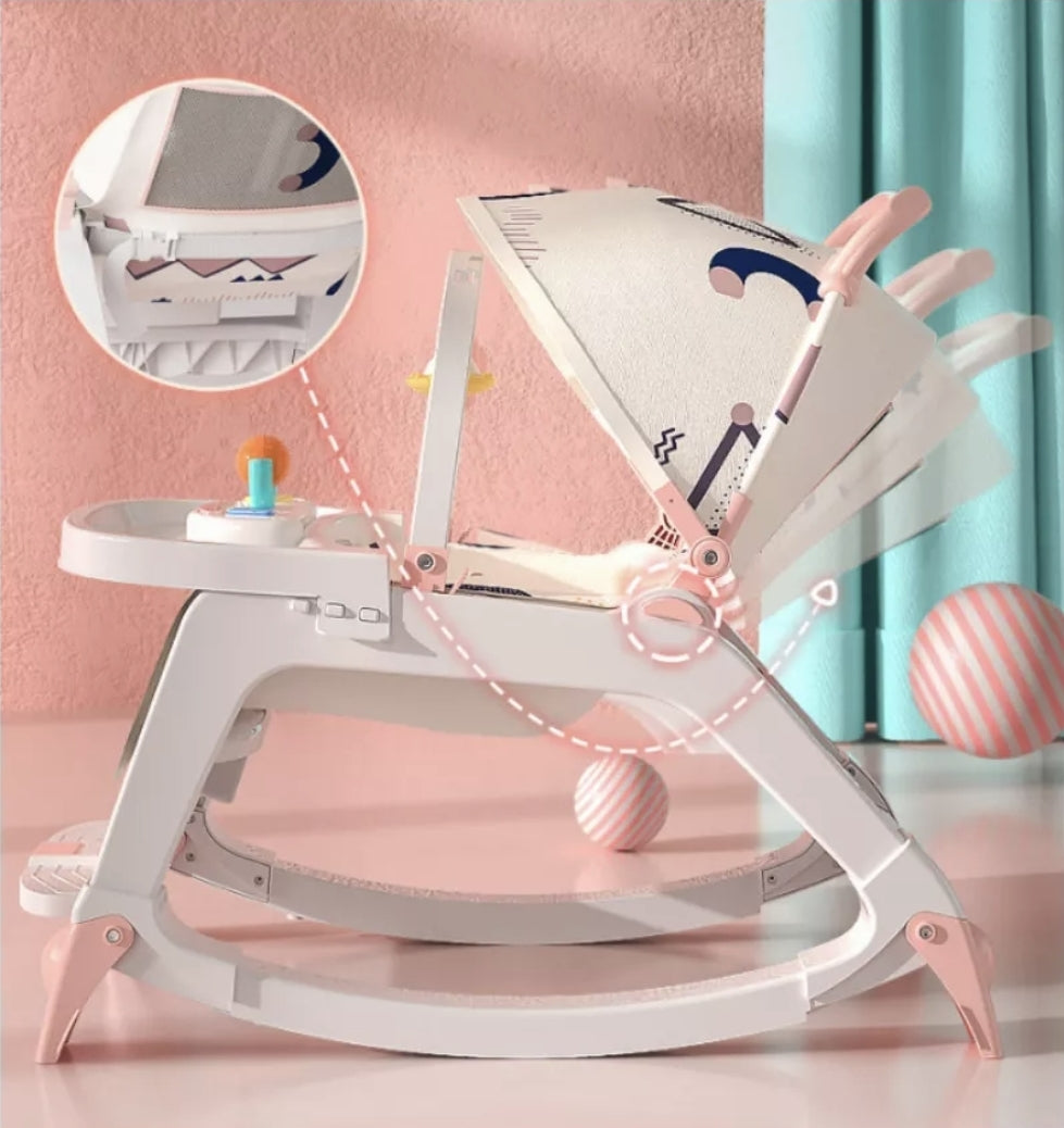 Silla mecedora para bebé Rosa