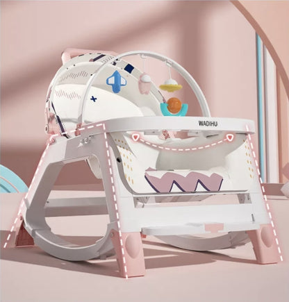 Silla mecedora para bebé Rosa