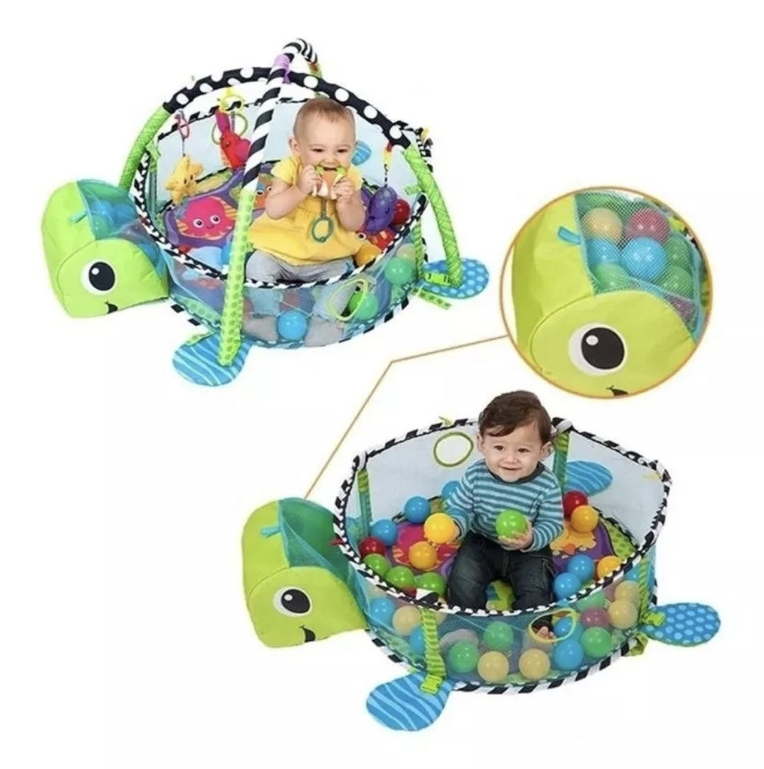 Gimnasio tortuga 3 en 1 con 30 pelotas