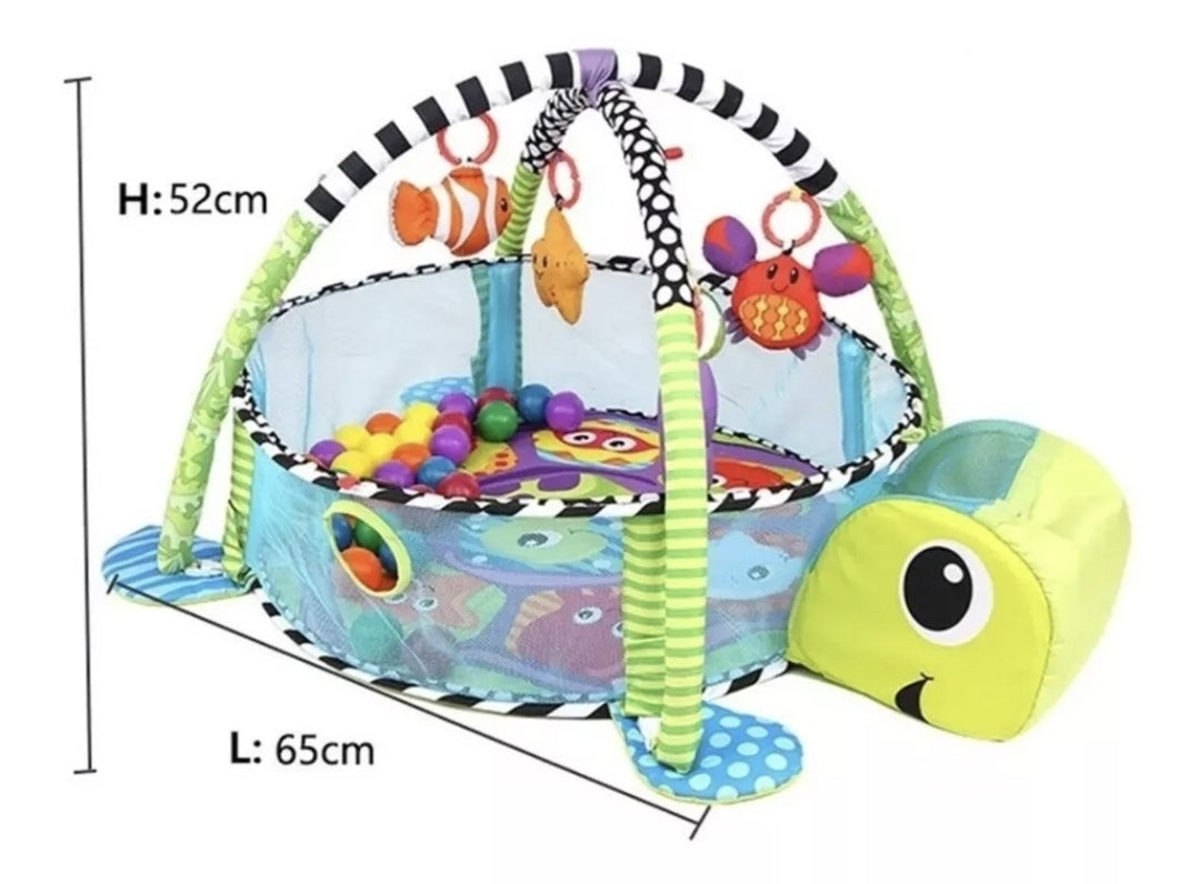 Gimnasio tortuga 3 en 1 con 30 pelotas