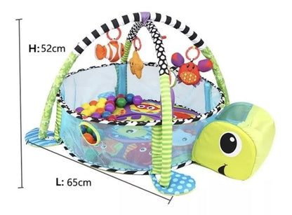 Gimnasio tortuga 3 en 1 con 30 pelotas