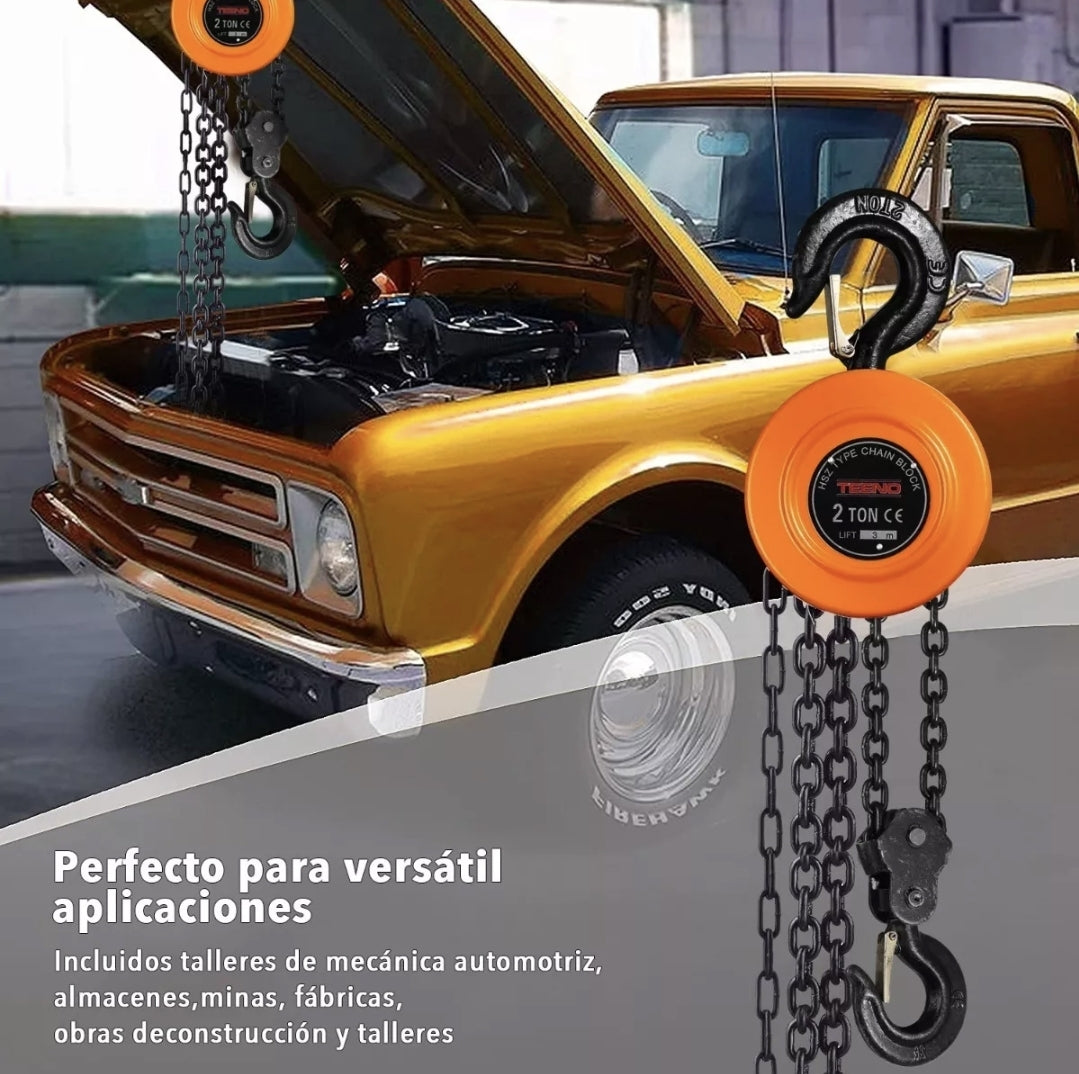 Polipasto de cadena 2TON 3m