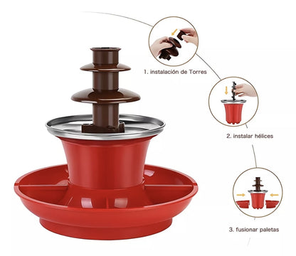 Fuente de chocolate 3 niveles