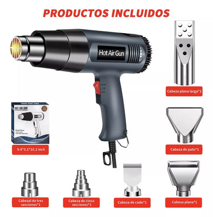 Pistola de calor con 6 boquillas