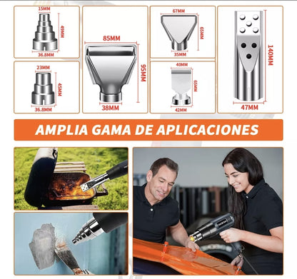 Pistola de calor con 6 boquillas