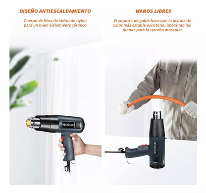 Pistola de calor con 6 boquillas