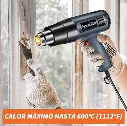 Pistola de calor con 6 boquillas