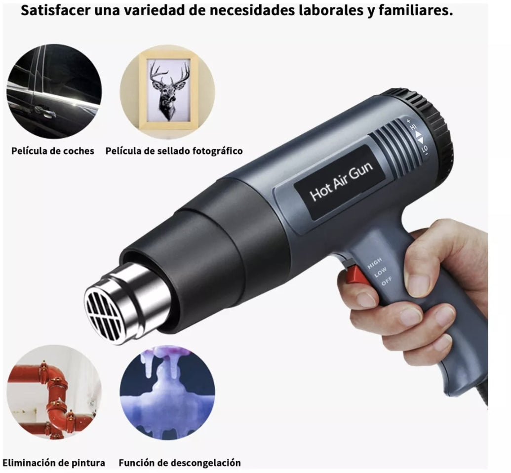 Pistola de calor con 6 boquillas