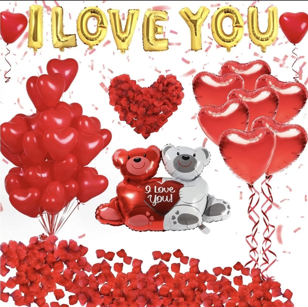 Kit Globos + pétalos + lencería