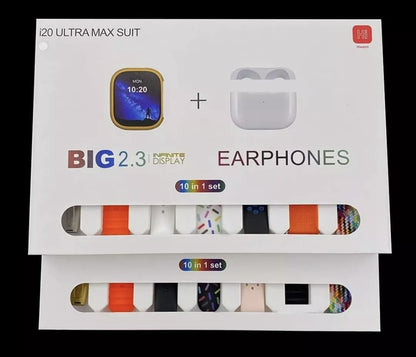 Smartwach + 7 correas + funda + audífonos