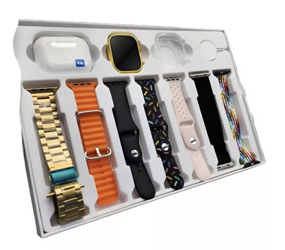 Smartwach + 7 correas + funda + audífonos