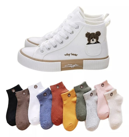 Zapatos de oso para mujer + 10 pares de calcetines
