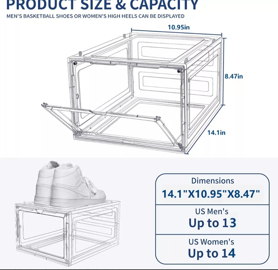 Cajas de Zapatos Apilables  PLÁSTICO RÍGIDO ⚠️