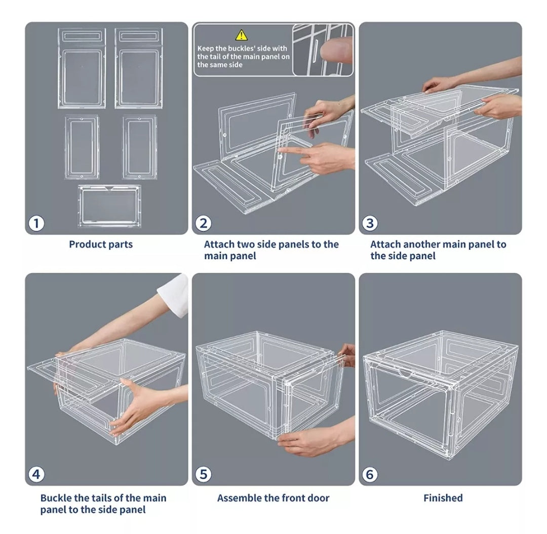 Cajas de Zapatos Apilables  PLÁSTICO RÍGIDO ⚠️