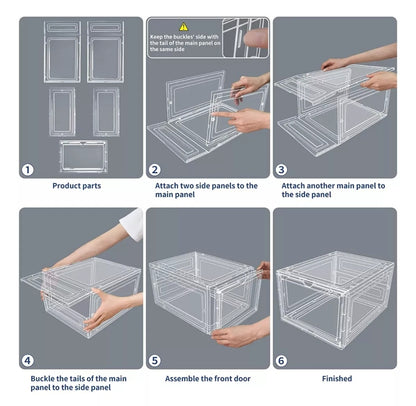 Cajas de Zapatos Apilables  PLÁSTICO RÍGIDO ⚠️