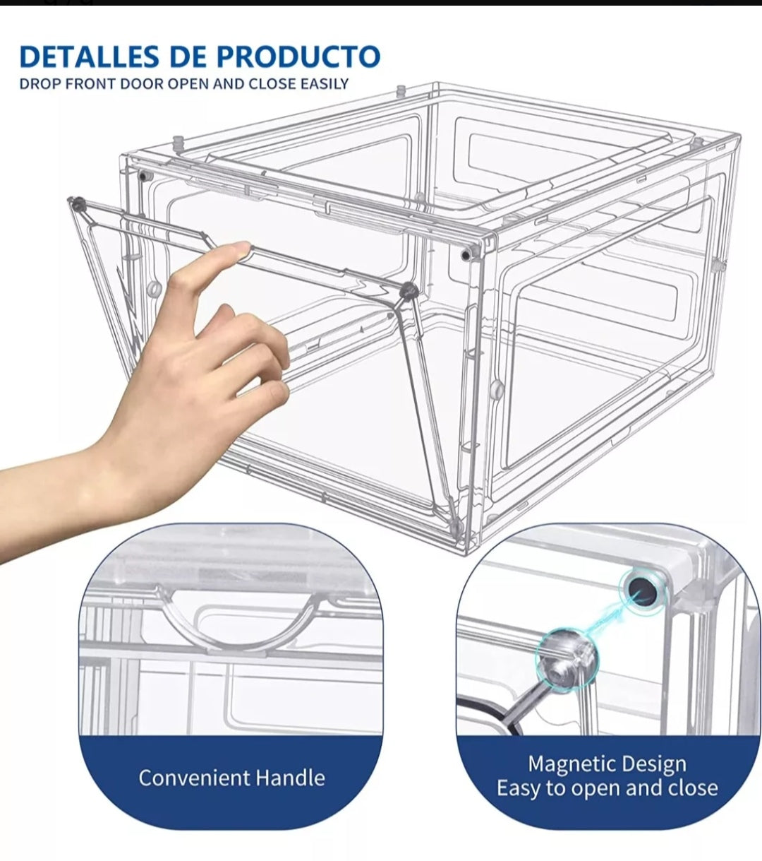 Cajas de Zapatos Apilables  PLÁSTICO RÍGIDO ⚠️