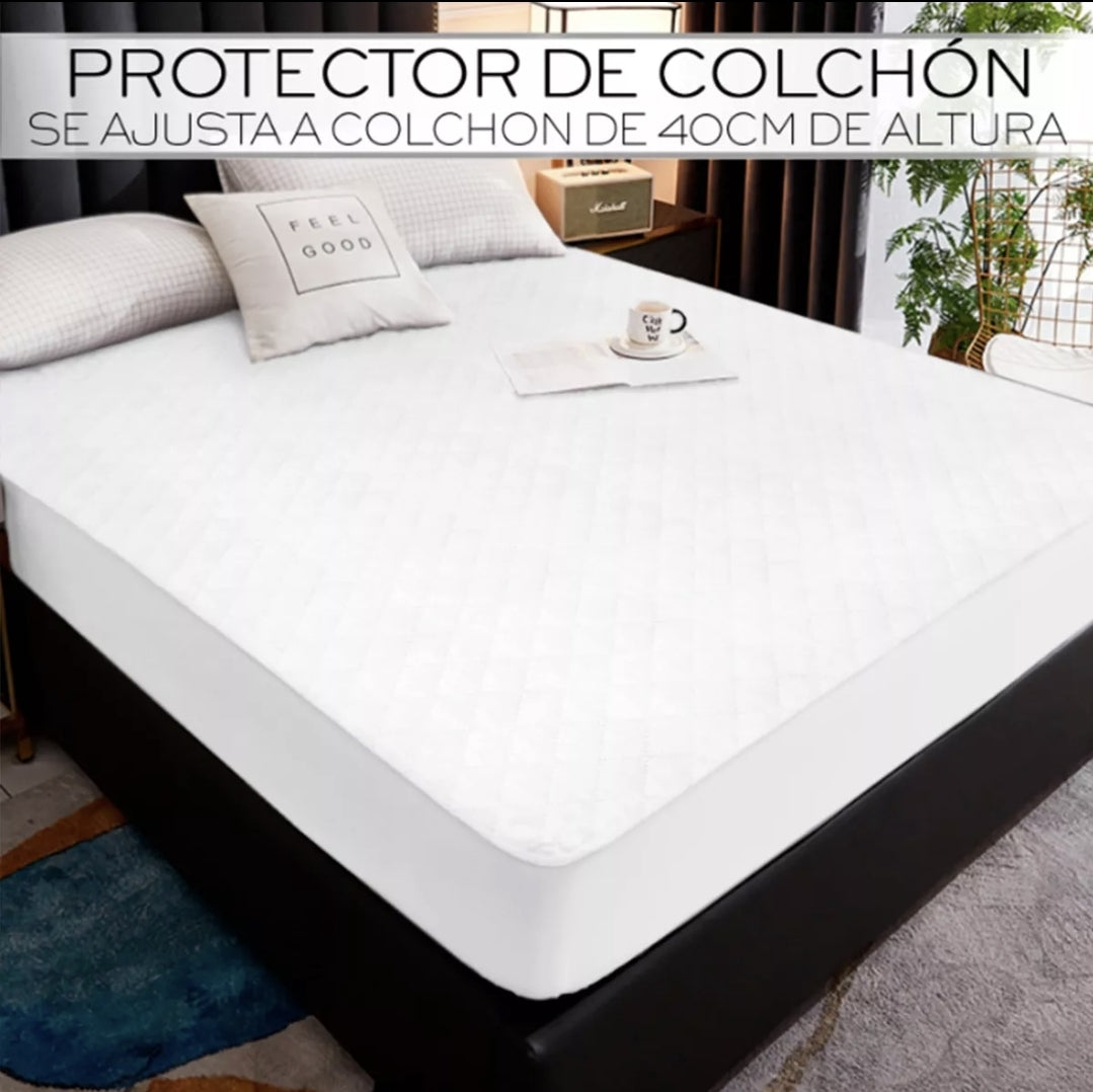 Protector de colchón impermeable Antiacaros